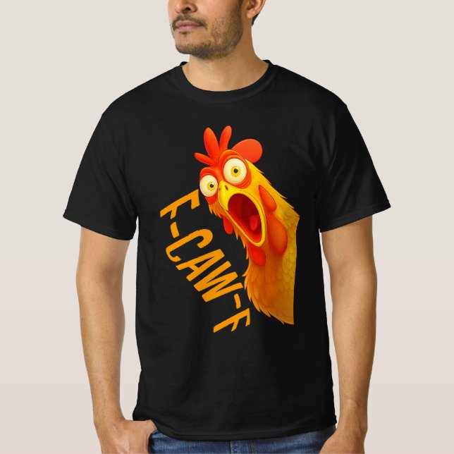 F-Caw-F-Hühnchen | Funny Bird Pun T-Shirt | Crow & (Vorderseite)