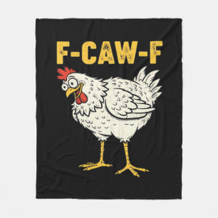 F-Caw-F Hühnchen Klassisch Retro Cool Fleecedecke