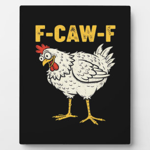 F-Caw-F Hühnchen Klassisch Retro Cool Fotoplatte