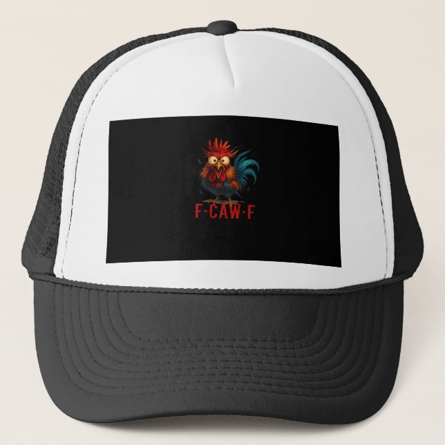 F-Caw-F Hühner Essential Basic Stil Truckerkappe (Vorderseite)