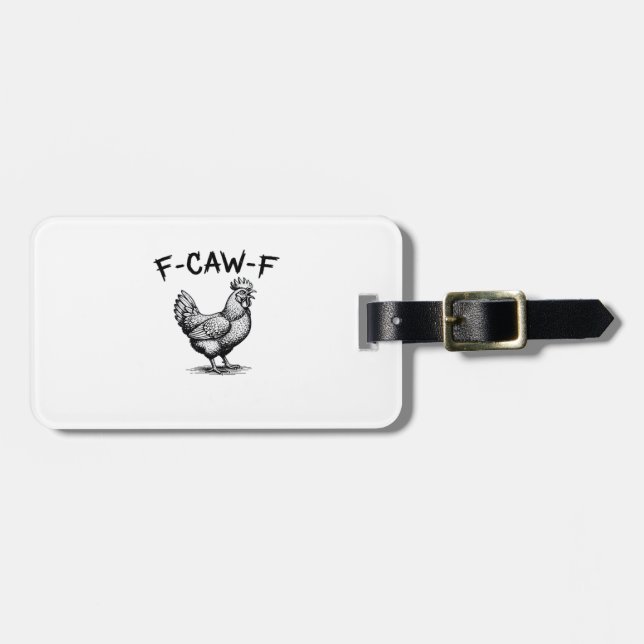 F-Caw-F Hühner-Essential Gepäckanhänger (Vorderseite horizontal)