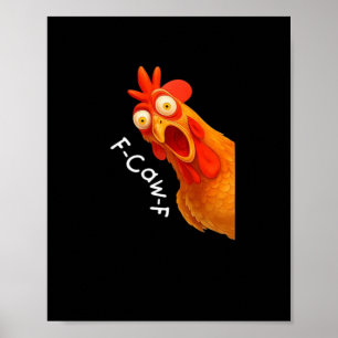 F-Caw-F Hühner Essential Minimal Clean Poster