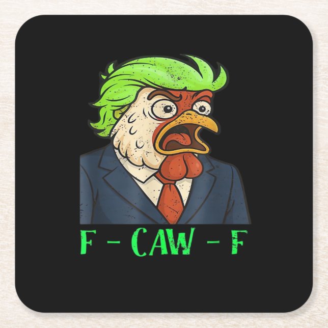 F-Caw-F Hühner-Essential Simple Clean Rechteckiger Pappuntersetzer (Vorderseite)