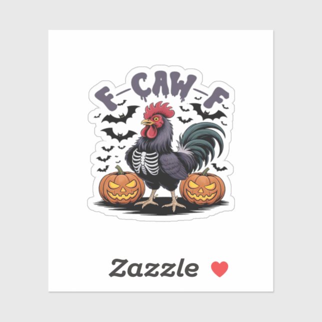 F-Caw-F Humor Crow Funny Gothic Aufkleber (Blatt)