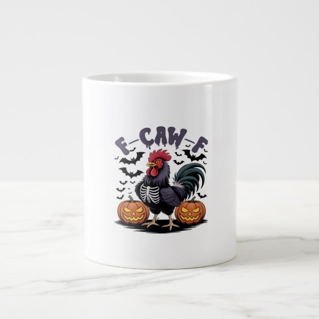 F-Caw-F Humor Crow Funny Gothic Jumbo-Tasse (Vorderseite)