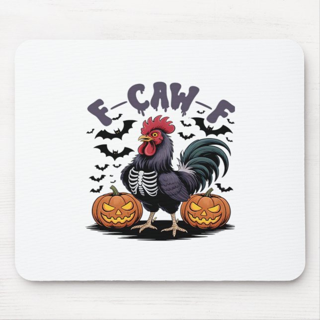 F-Caw-F Humor Crow Funny Gothic Mousepad (Vorne)