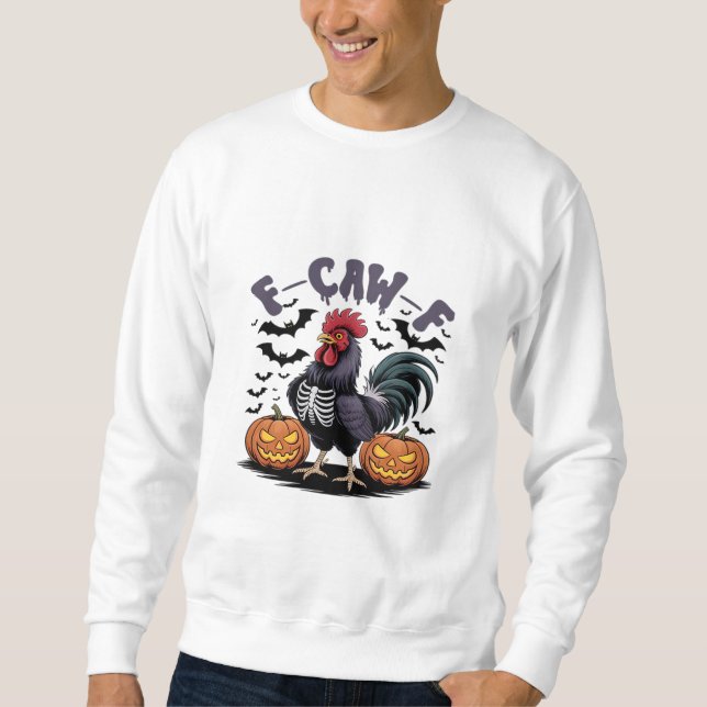 F Caw F Humor Crow Gothic Funny Style Sweatshirt (Vorderseite)