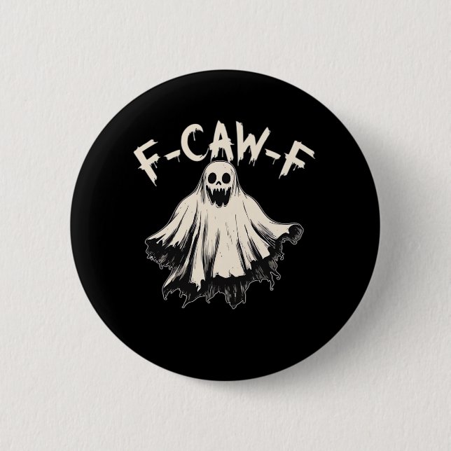 F-Caw-F Humor Retro Classic Button (Vorderseite)