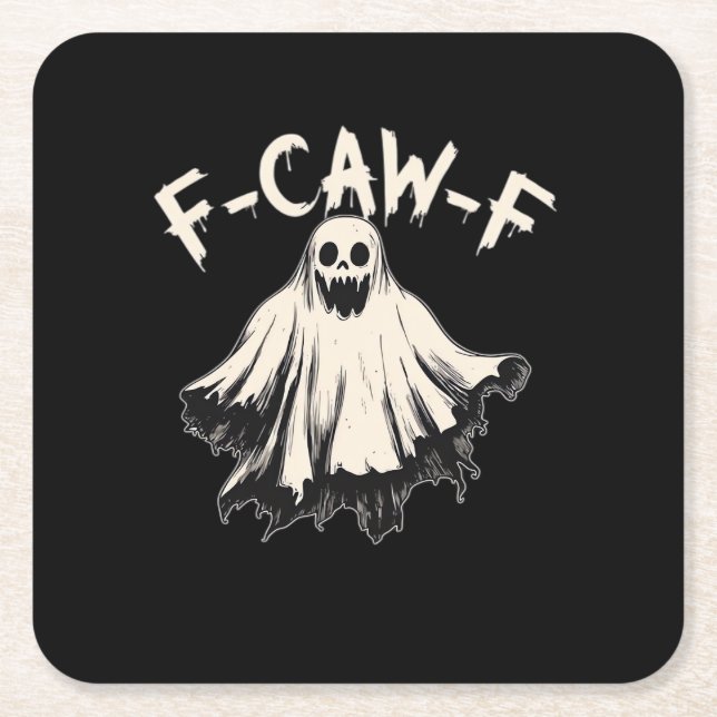 F-Caw-F Humor Retro Classic Rechteckiger Pappuntersetzer (Vorderseite)