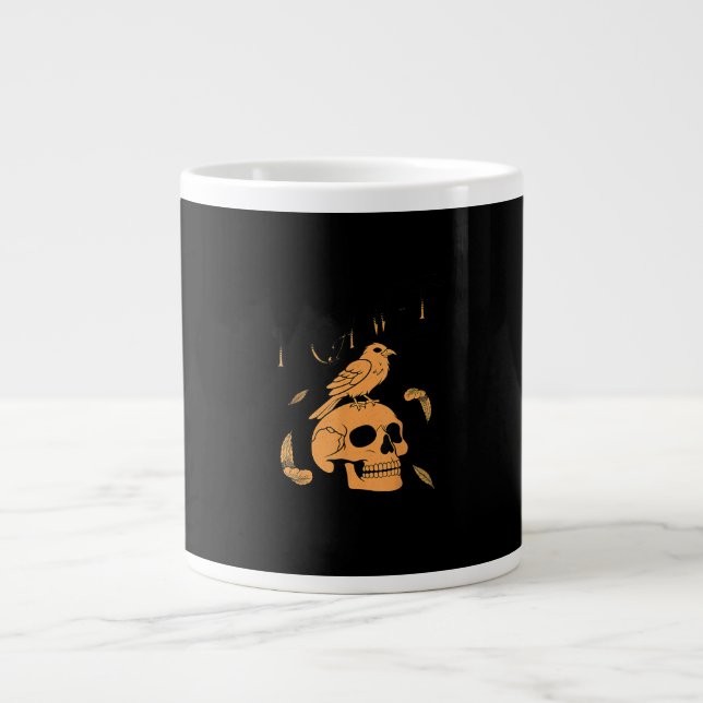 F-Caw-F Humorous Crow Graphic Jumbo-Tasse (Vorderseite)