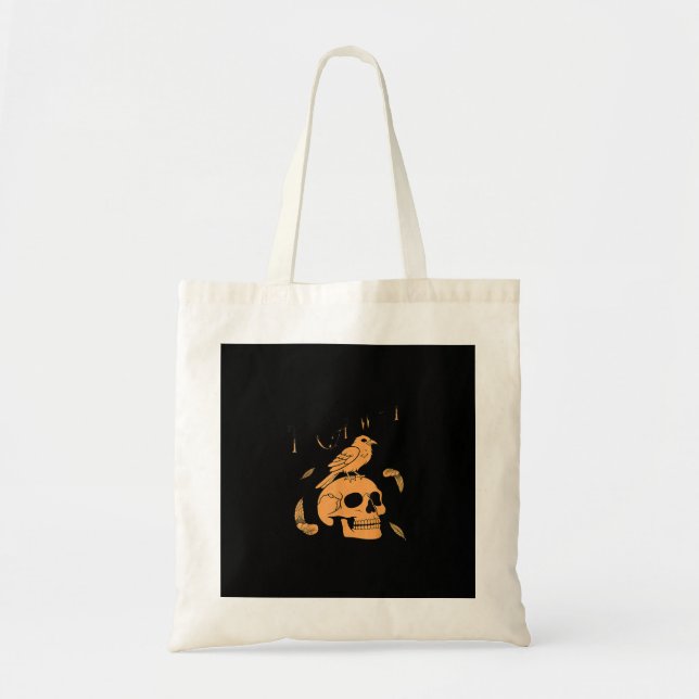 F-Caw-F Humorous Crow Graphic Tragetasche (Vorne)