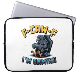 F-Caw-F Ich bin Gaming Funny Raven Crow Meme Laptopschutzhülle