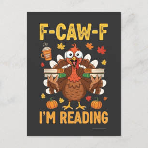 F-Caw-F Ich lese Türkei Books Erntedank Einladungspostkarte