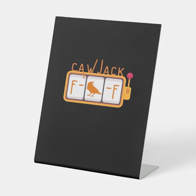 F-Caw-F Jackpot Retro Grafik Sockelschild (Vorderseite)