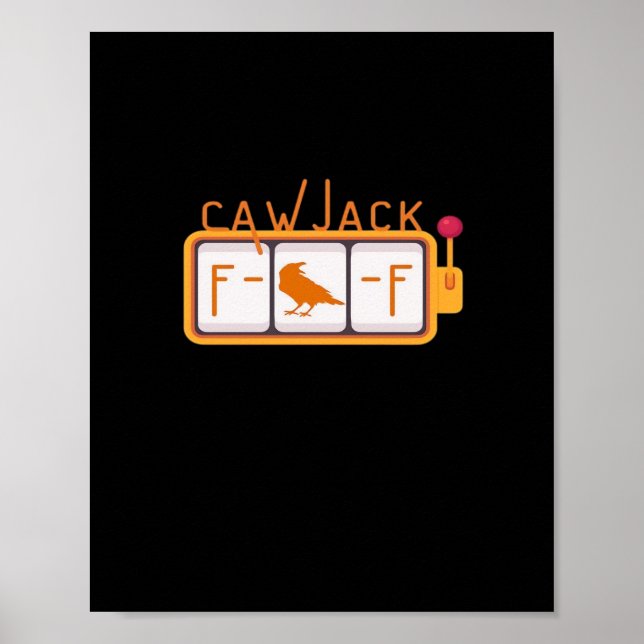 F-Caw-F Jackpot Retro Graphic Poster (Vorne)