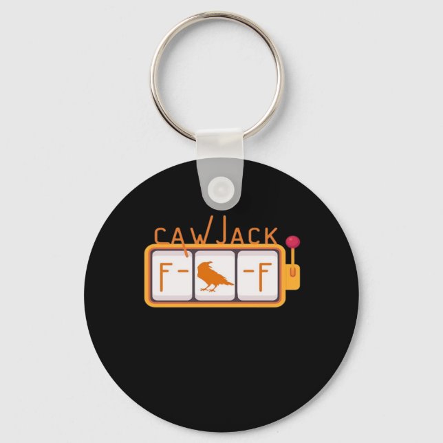F-Caw-F Jackpot Retro Graphic Schlüsselanhänger (Vorderseite)