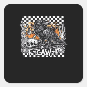 F-Caw-F Klassisch Cool Quadratischer Aufkleber