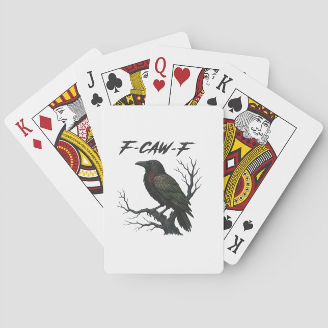F-Caw-F Klassisch Cool Spielkarten (Rückseite)