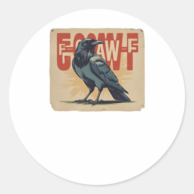 F-Caw-F Klassisch Klassisch Einzigartig Runder Aufkleber (Vorderseite)