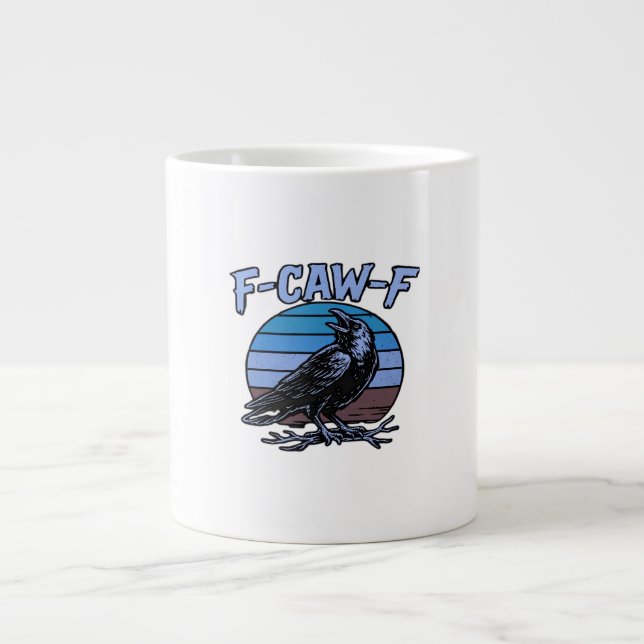 F-Caw-F Klassisch Lustig Retro Jumbo-Tasse (Vorderseite)
