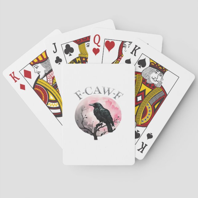F-Caw-F Klassisch Retro-Kühl Spielkarten (Rückseite)