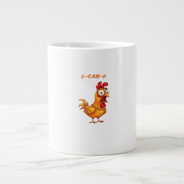 F-Caw-F Klassischer lustiger Spruch Jumbo-Tasse (Vorderseite)