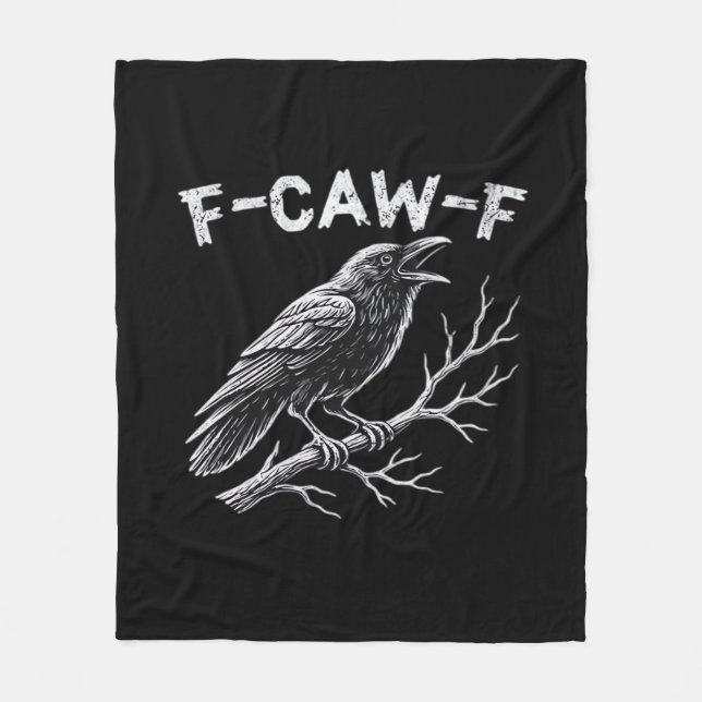 F-Caw-F Klassischer Retro-Stil Fleecedecke (Vorderseite)