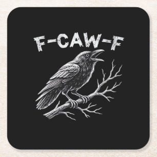 F-Caw-F Klassischer Retro-Stil Rechteckiger Pappuntersetzer