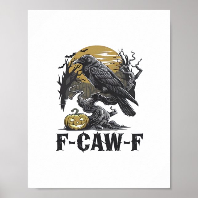 F-Caw-F Klassisches Minimaldesign Poster (Vorne)