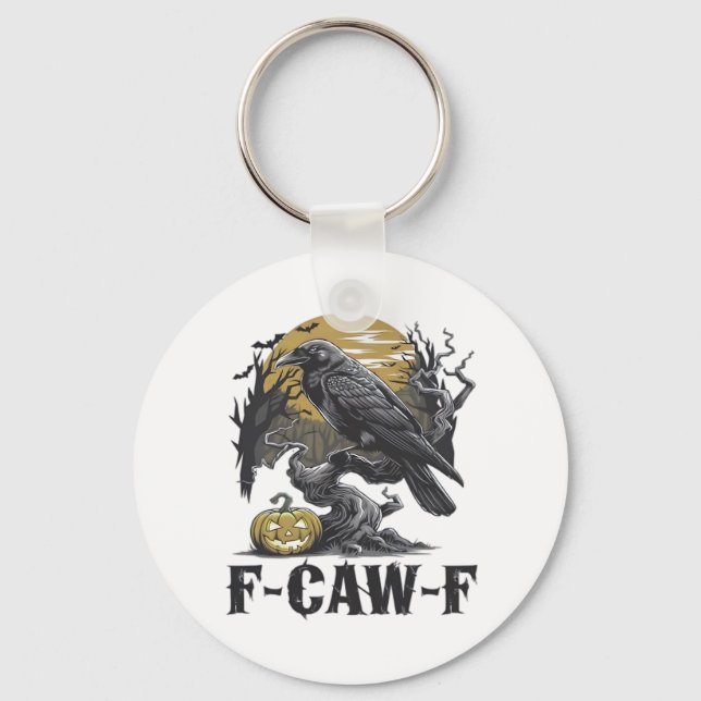 F-Caw-F Klassisches Minimaldesign Schlüsselanhänger (Vorderseite)