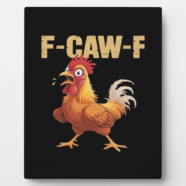 F-Caw-F Krähe Gothic Lustiger Humor Fotoplatte (Vorderseite)