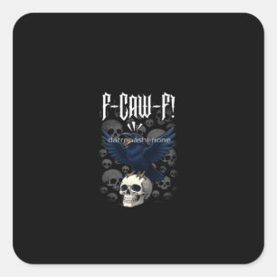F-Caw-F Krähe Grafik Kreative Casual Quadratischer Aufkleber