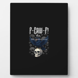 F-Caw-F Krähe Grafik Kreative Casualmode Fotoplatte
