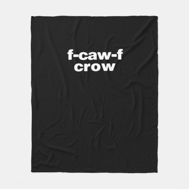 F-Caw-F Krähe Lustige Krähe Retro Klassiker Fleecedecke (Vorderseite)