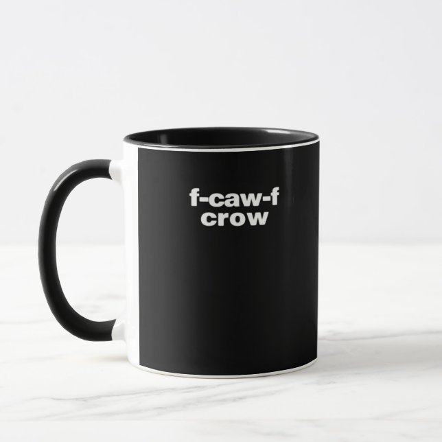 F-Caw-F Krähe Lustige Krähe Retro Klassiker Tasse (Links)