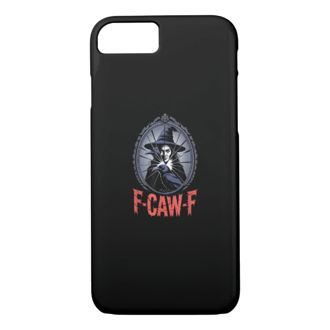 F-Caw-F Krähe Lustiger Gothic Mond Vogel Halloween Case-Mate iPhone Hülle (Rückseite)