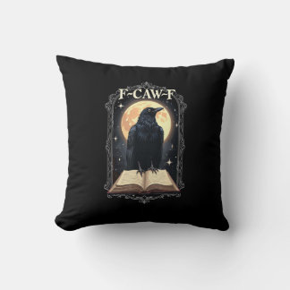 F-Caw-F Krähe Lustiger Halloween-Rabe Mond Kissen
