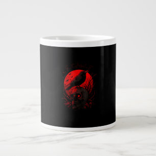 F-Caw-F Krähe Lustiger Vogel Roter Mond Gothic Jumbo-Tasse