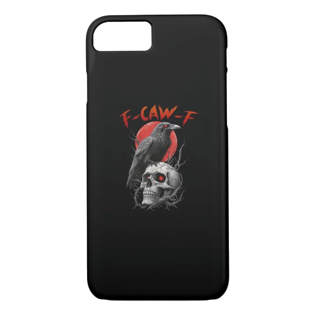 F-Caw-F Krähe Lustiges F-Caw-F Ästhetik-Design Case-Mate iPhone Hülle (Rückseite)