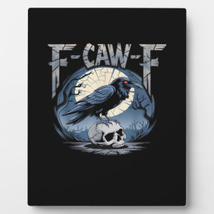 F-Caw-F Krähe Mondlicht Rabe Klassiker Fotoplatte