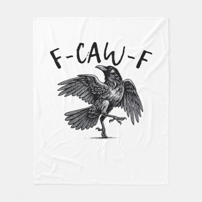 F Caw F Krähe Retro Klassischer Stil Fleecedecke (Vorderseite)