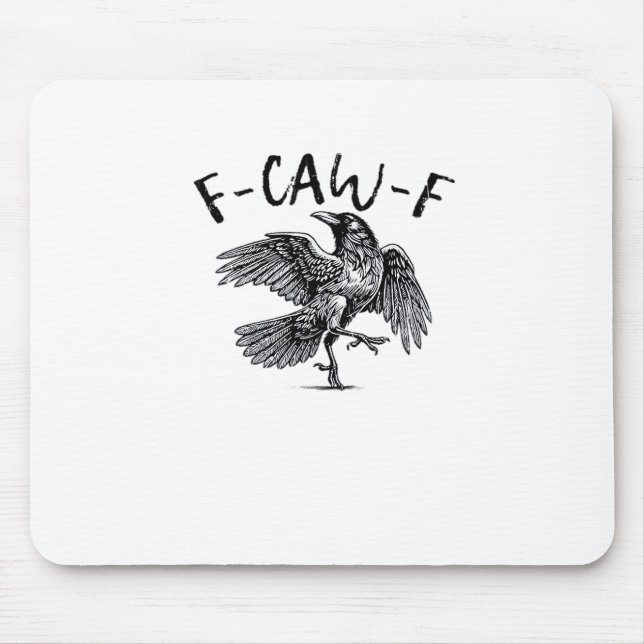 F Caw F Krähe Retro Klassischer Stil Mousepad (Vorne)