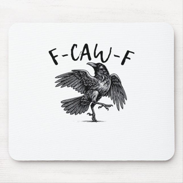 F Caw F Krähe Retro Klassischer Stil Mousepad (Vorne)