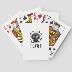 F-Caw-F Krähe Vogel Lustige Krähe F-Caw-F Tri-Blen Spielkarten