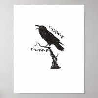 F-Caw-F Krähen-Wortspiel Lustiger Vogel Krächzen G