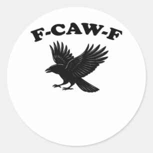 F-Caw-F Kreativstil Runder Aufkleber
