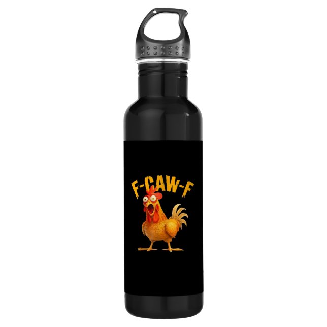 F-Caw-F Lustig Einzigartig Edelstahlflasche (Vorderseite)