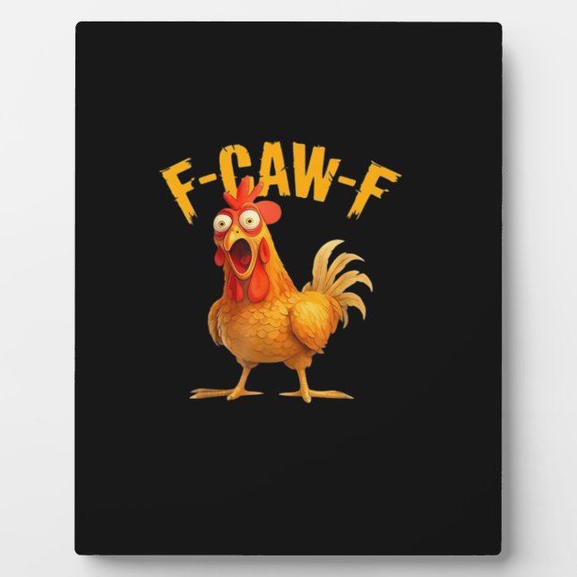 F-Caw-F Lustig Einzigartig Fotoplatte (Vorderseite)