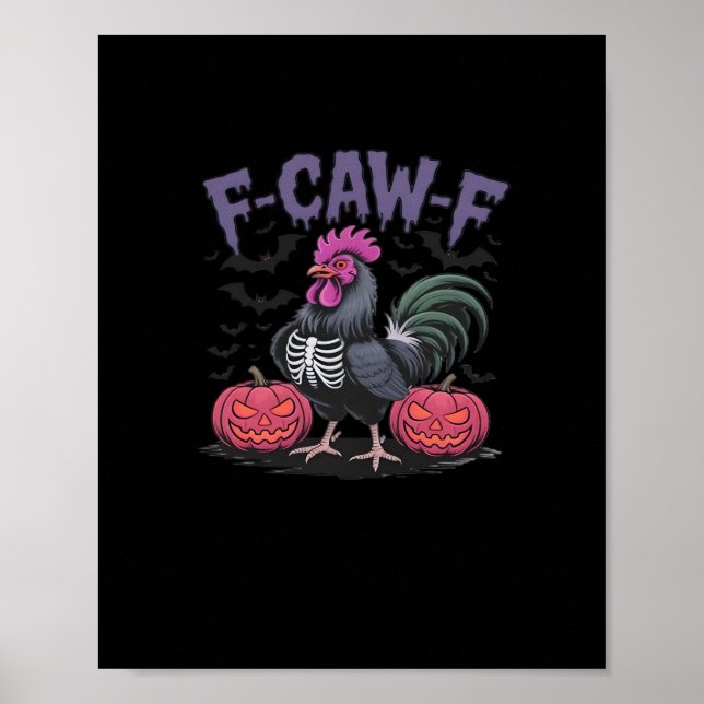 F-Caw-F Lustige Huhn Classic Simple Stil Poster (Vorne)
