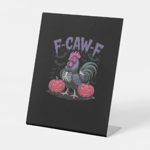 F-Caw-F Lustige Hühner-Klassiker im einfachen Stil Sockelschild